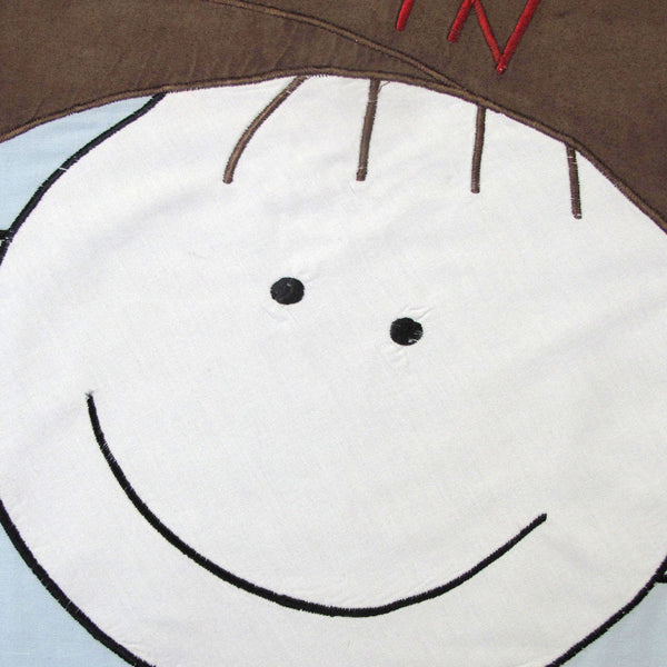 Dude Basketball Embroidered Quilt Doona Duvet Cover Set Single