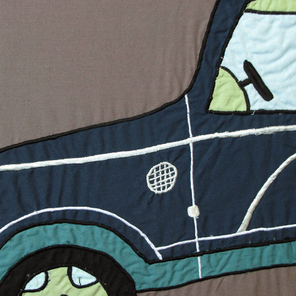 Jeep Wrangler Embroidered Quilt Doona Duvet Cover Set Single