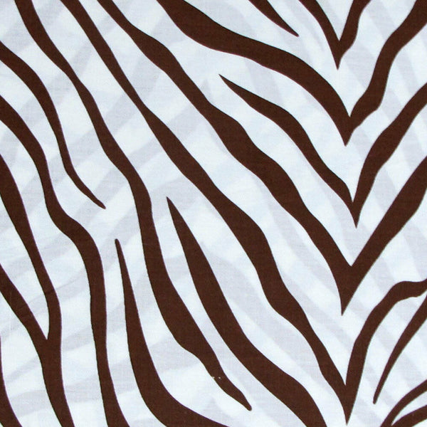 Zebra Print Pattern Quilt Doona Duvet Cover Set Brown White Double