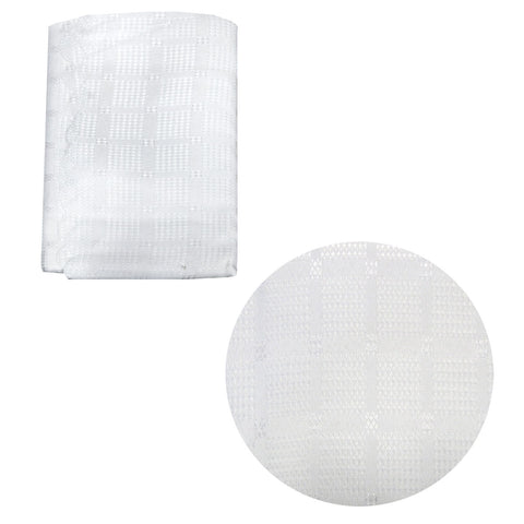 Checkered Jacquard Tablecloth Rectangular 180 x 230cm White