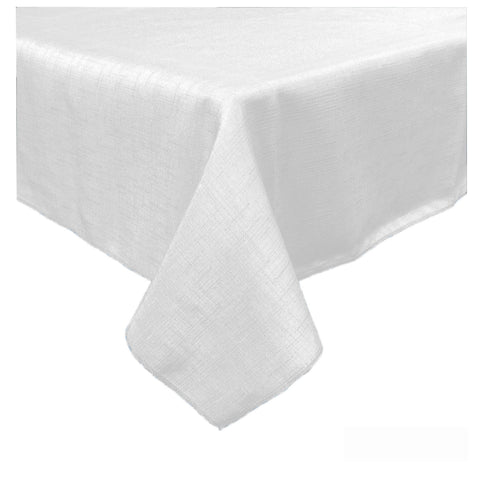 Emporio Slub Tablecloth Round White 180cm