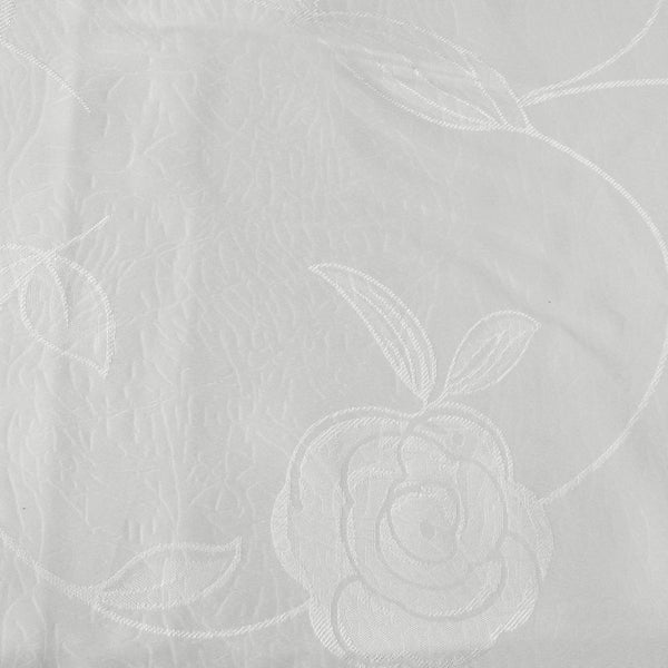 Rosa Floral Jacquard Tablecloth Rectangular 135 x 180cm Ivory