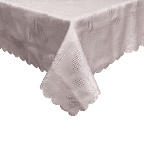 Rosie Floral Jacquard Tablecloth Rectangular 150 x 210cm Taupe