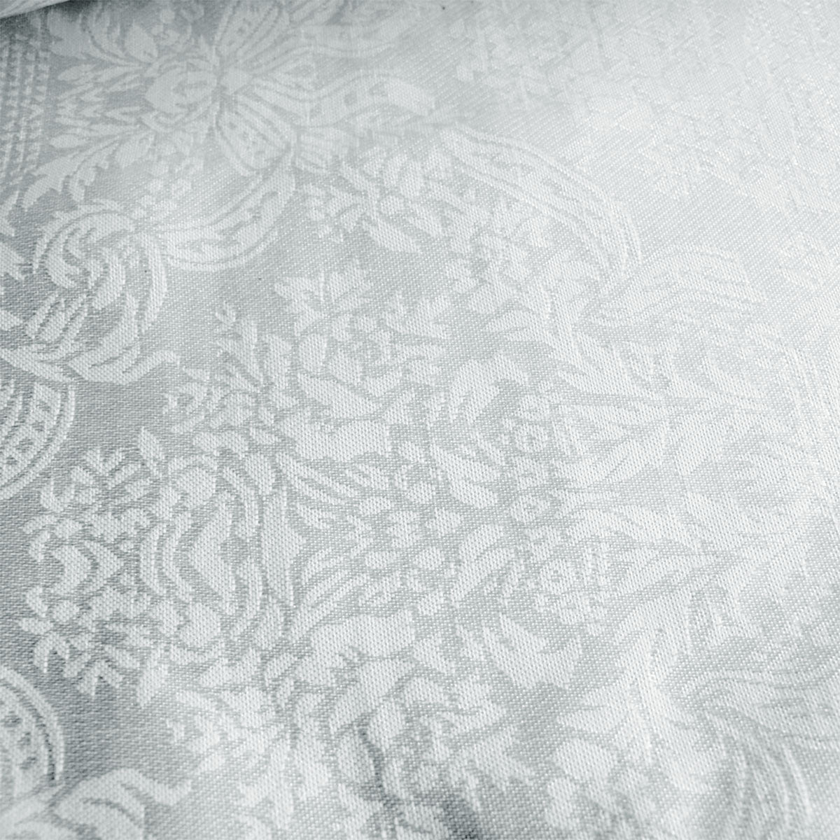 Damask Jacquard Table Runner White 38 x 90cm