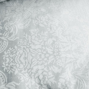 Damask Jacquard Table Runner White 38 x 90cm