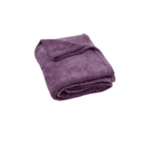 Coral Fleece Throw Rug 200gsm 150 x 200cm Mauve Purple