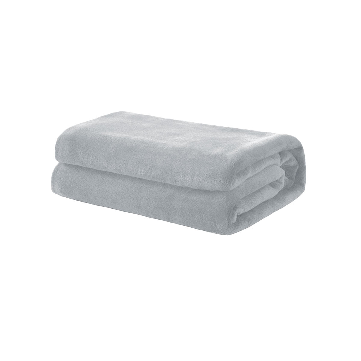 Soft Coral Fleece 250gsm Throw Rug Blanket Silver Grey 160 x 220cm
