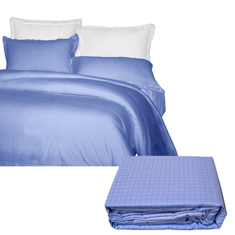 Rose Garden Checked Jacquard Quilt Doona Duvet Cover Set Lilac King