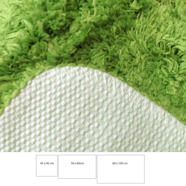 Sleim Set of 3 Non Slip Bath Mat Set Green