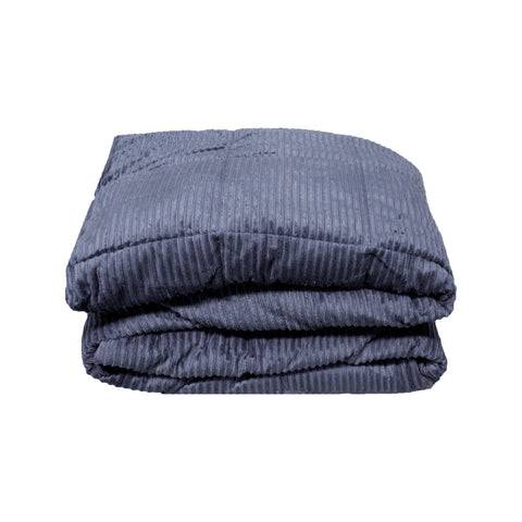 Micro Gel Filled Plush Throw Rug Blanket Blue Queen