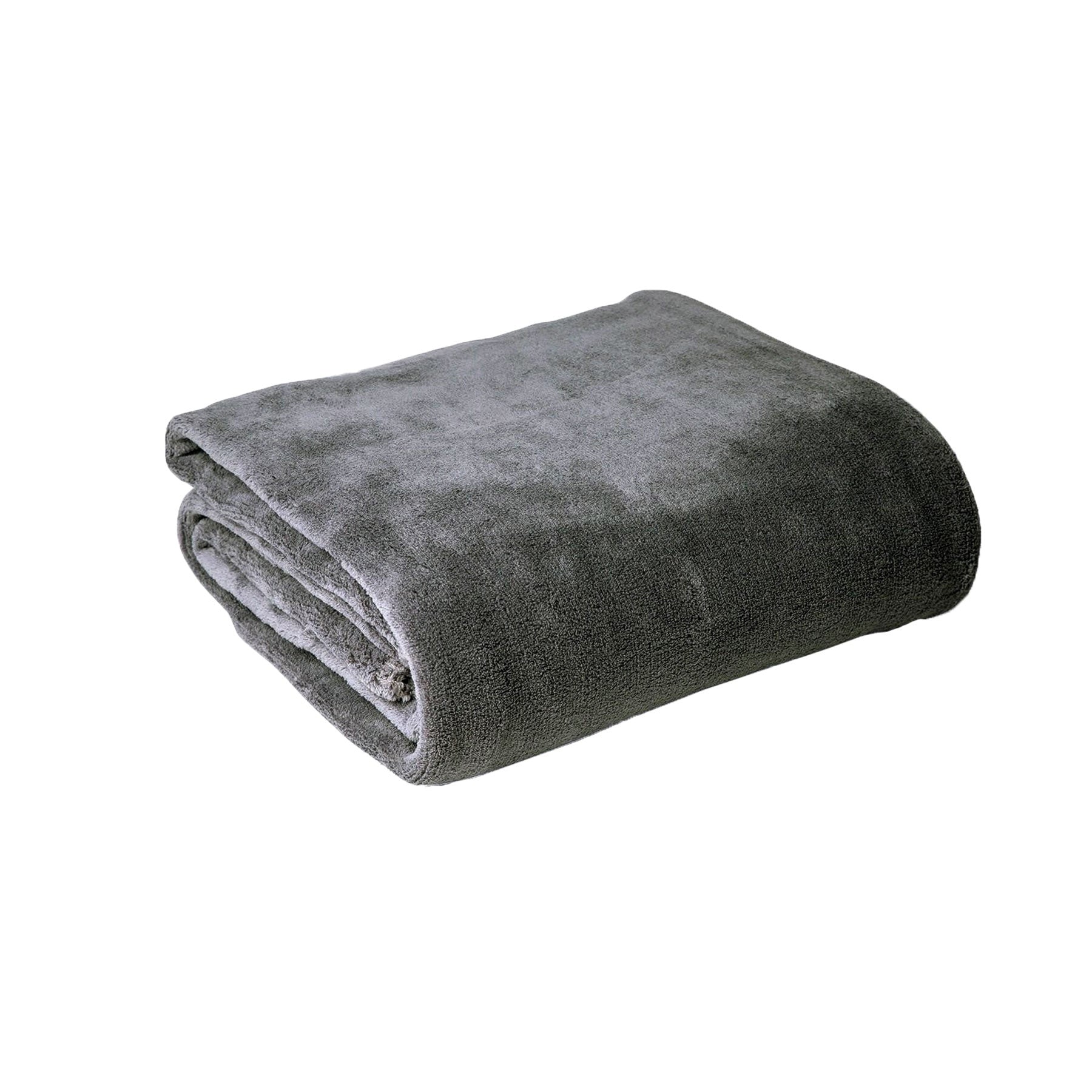 Hotel Living 300gsm Coral Fleece Throw Rug Blanket 160 x 210cm Grey
