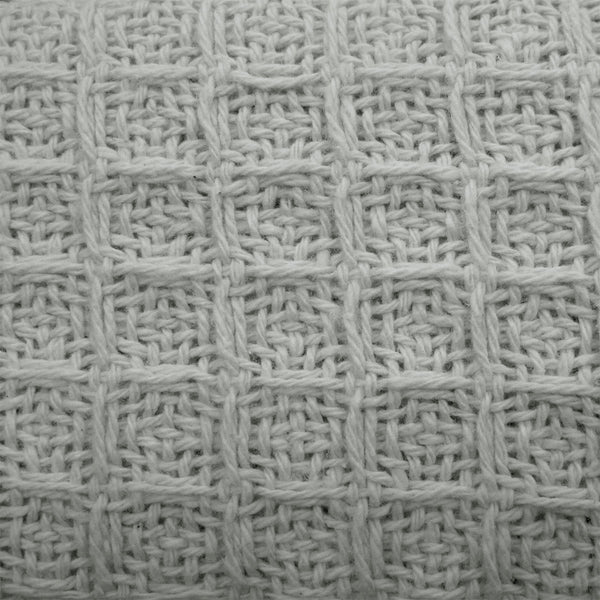 Cotton Waffle 300gsm Throw Rug Blanket Silver Grey Queen