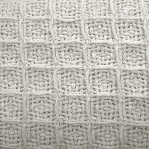 Cotton Waffle 300gsm Throw Rug Blanket White Queen