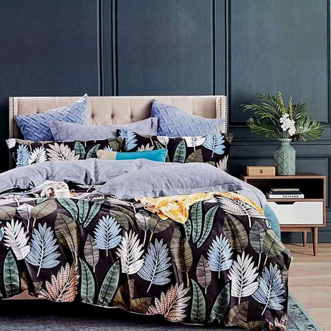Fernando Valley Cotton Reversible Quilt Doona Duvet Cover Set Queen