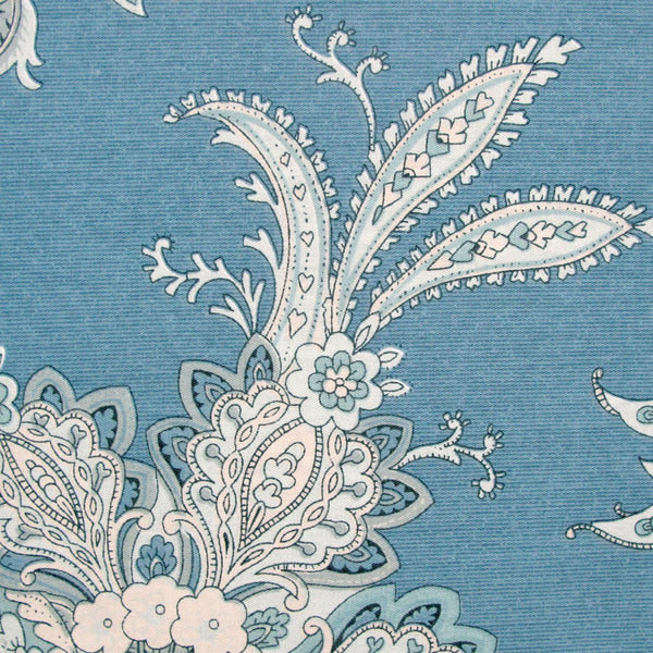 Oliver 250TC Floral Cotton Quilt Doona Duvet Cover Set King Blue White