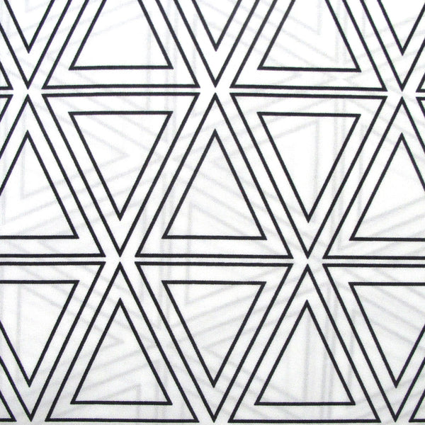 Geometric Triangle Printed Microfibre Quilt Doona Duvet Cover Set Black Queen