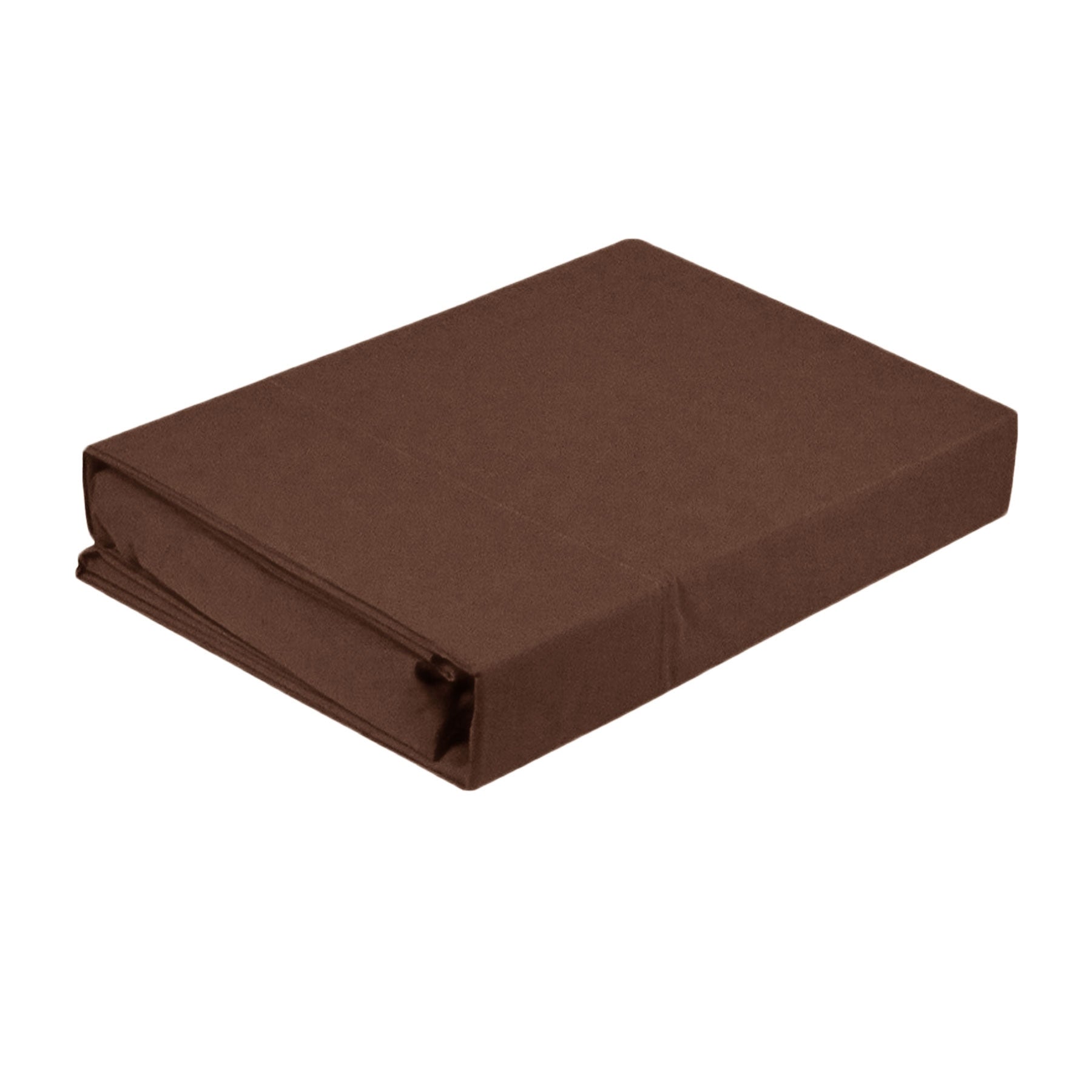 Artex Microfibre Flat Fitted Sheet Set Chocolate Brown Double
