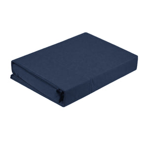 Artex Microfibre Flat Fitted Sheet Set Navy Blue Double