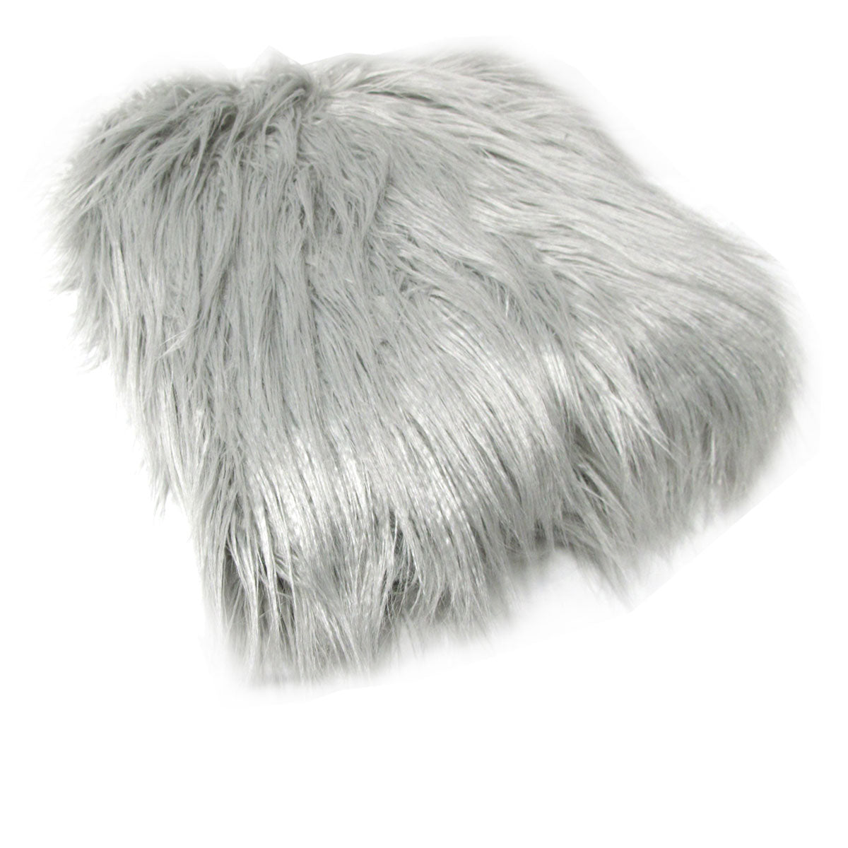 Faux Fur Long Hair Throw Rug Blanket 127 x 152cm Silver Grey