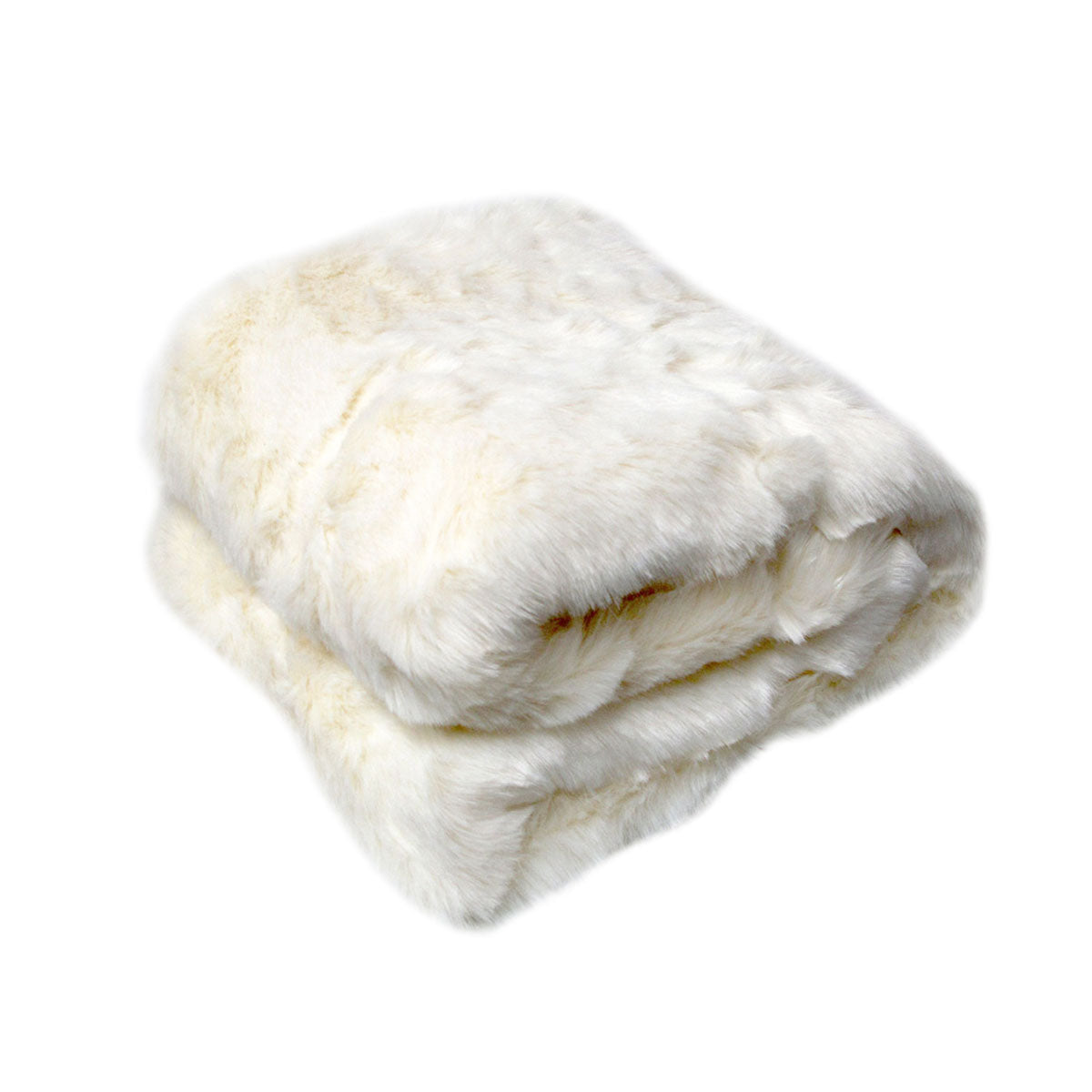 Polar Bear Luxury Faux Fur Throw Rug Blanket 127 x 152 cm