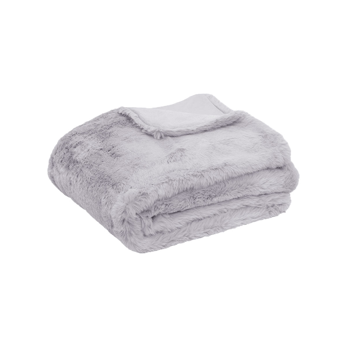 Tuscany Luxury Faux Sheep Wool Fur Throw Rug Blanket 127 x 152cm Silver Grey