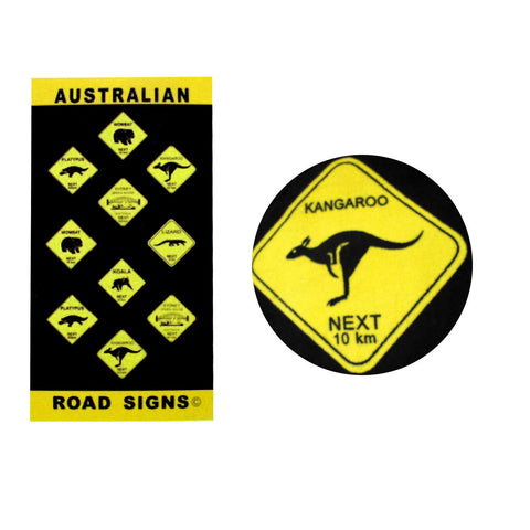 Aussie Road Signs Cotton Beach Towel 75 x 150cm