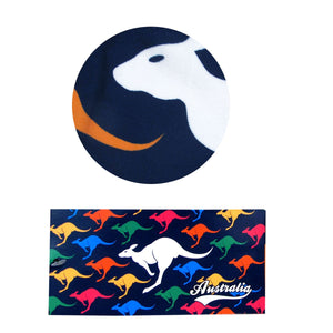 Australia Jumping Kangaroos Printed Microfibre Beach Towel 75 x 152cm