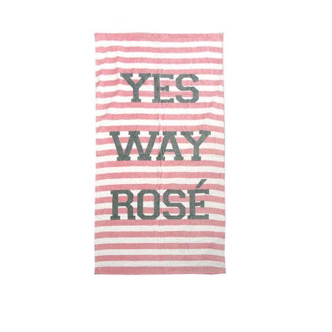 Cotton Velour Printed Beach Towel Yes Way Rose Pink White