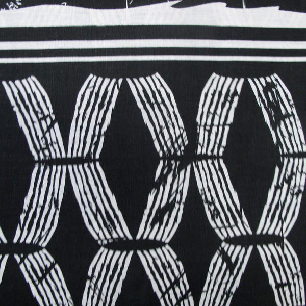 Homeport Kenya Geometric Quilt Doona Duvet Cover Set Black White Double