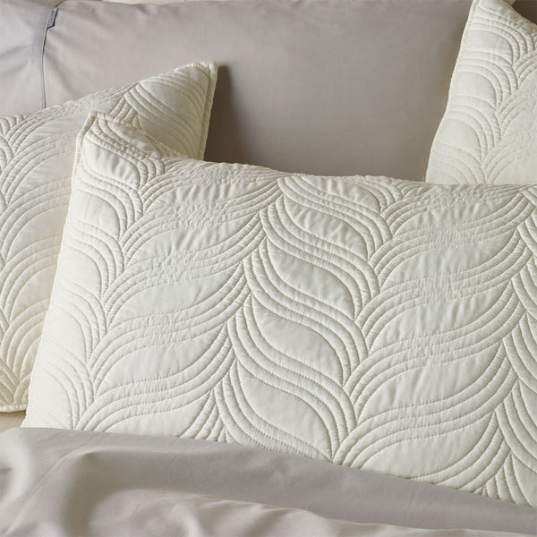 Bianca Kamala Embossed Bedspread Coverlet Comforter Set Cream Super King