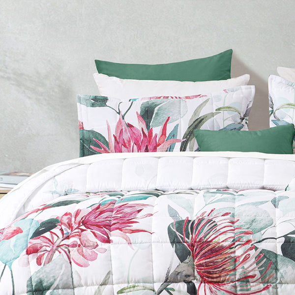 Bianca Nikita Protea Floral Bedspread Coverlet Comforter Set Super King