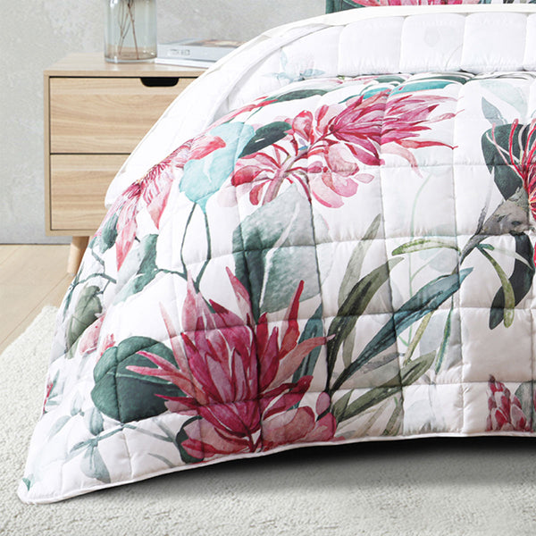 Bianca Nikita Protea Floral Bedspread Coverlet Comforter Set Super King