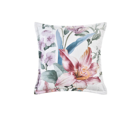 Bianca Carmela Floral White Square Filled Cushion 43cm