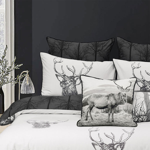 Bianca Alpine Stag Taupe Polyester Cotton Quilt Doona Duvet Cover Set King