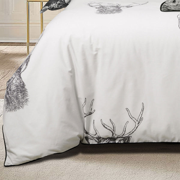 Bianca Alpine Stag Taupe Polyester Cotton Quilt Doona Duvet Cover Queen