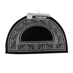 Newton Half Moon Floor Mat Indoor Outdoor 50 x 80cm Black