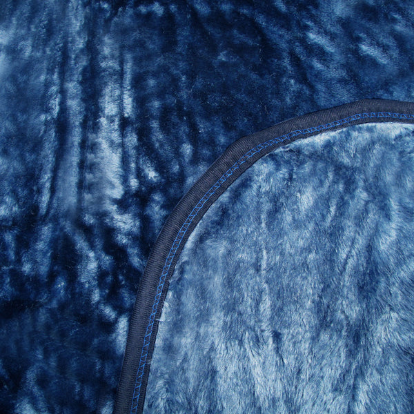 Faux Mink Fleece Throw Rug Blanket 375gsm Queen Plum Purple