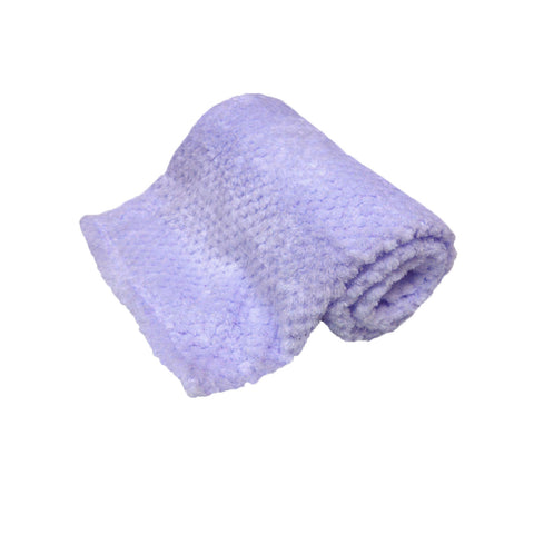 Popcorn Coral Fleece Throw Rug Blanket 180gsm 127 x 152cm Lilac Purple