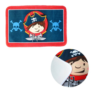 Pirate Kids Floor Mat Rug Carpet Rubber Backed 50 x 80cm