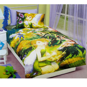 Disney Tinkerbell Fairy Quilt Doona Duvet Cover Set Double