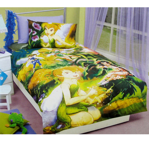 Disney Tinkerbell Fairy Quilt Doona Duvet Cover Set Double