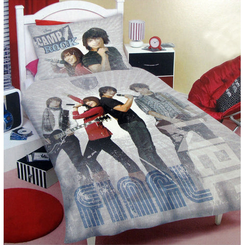 Disney Camp Rock Final Jam Grey Quilt Doona Duvet Cover Set Single
