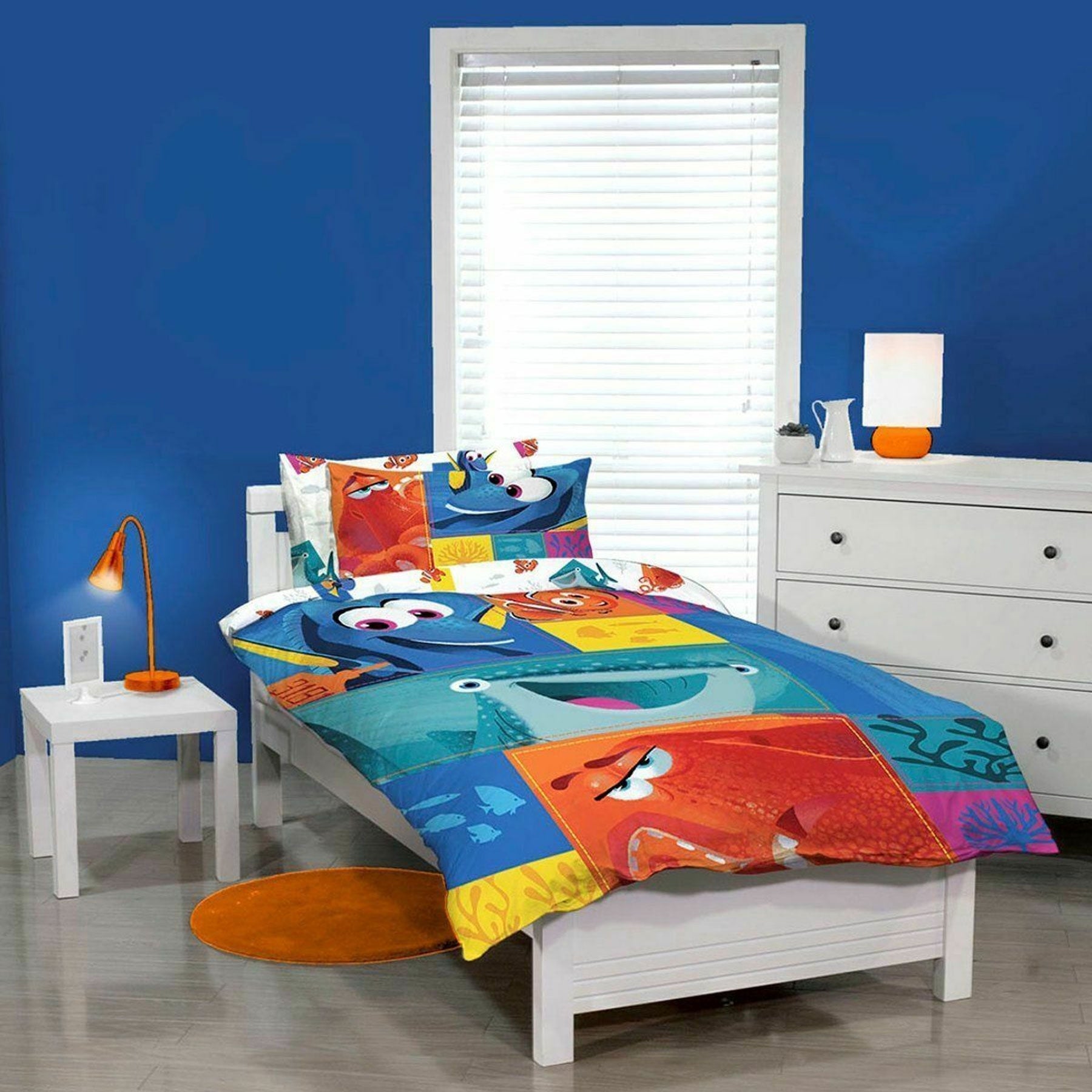 Disney Pixar Finding Nemo Dory Quilt Doona Duvet Cover Set Single