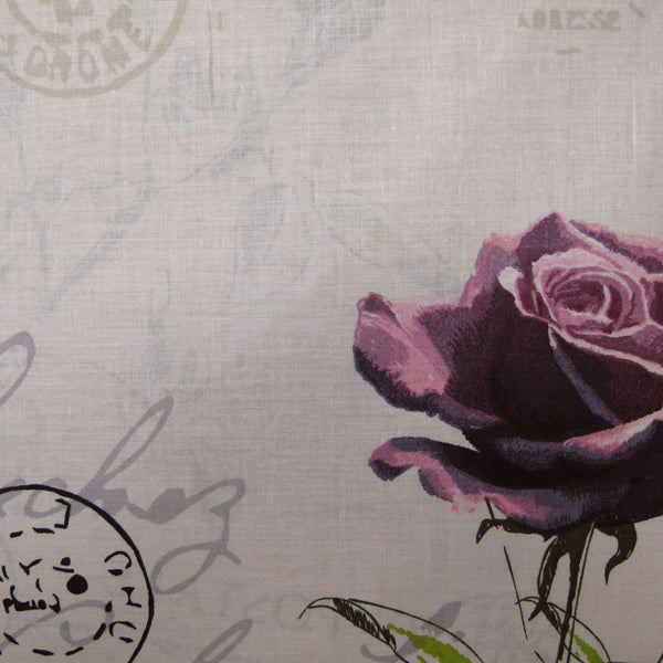 Belmondo French Rose Floral Quilt Doona Duvet Cover Set Purple Queen