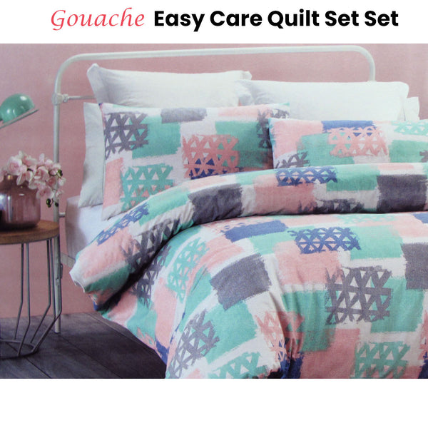Belmondo Gouache Niro Patchwork Quilt Doona Duvet Cover Set Queen