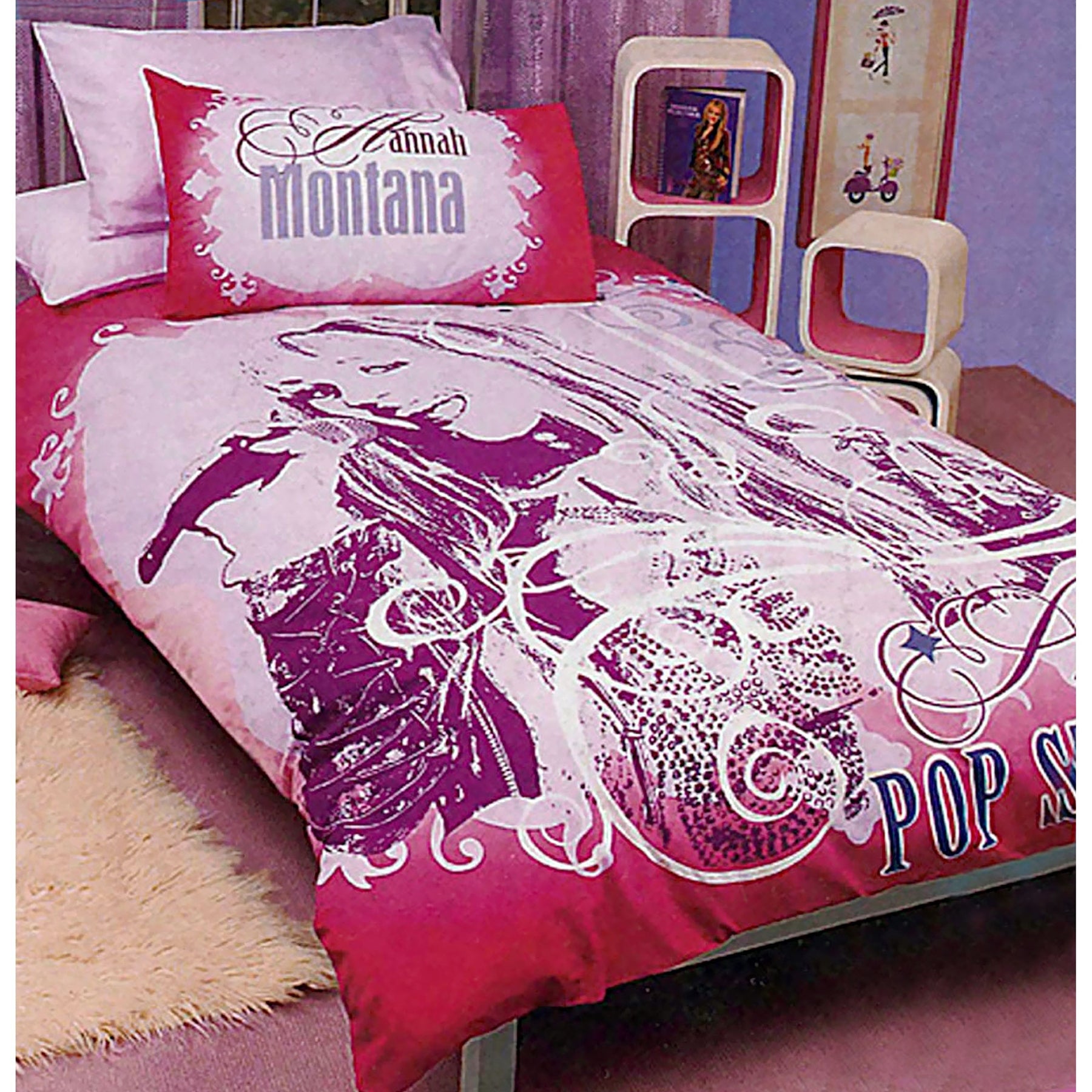 Disney Hannah Montana Pop Star Quilt Doona Duvet Cover Set Single