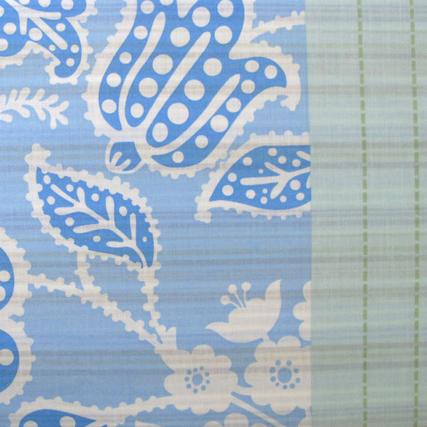 Java Floral Stripe 225TC Polyester Cotton Quilt Doona Duvet Cover Set Single Blue