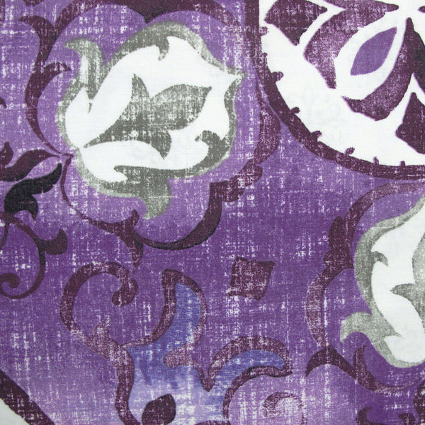 Kasbah Mandala 225TC Cotton Blend Quilt Doona Duvet Cover Set Purple Queen