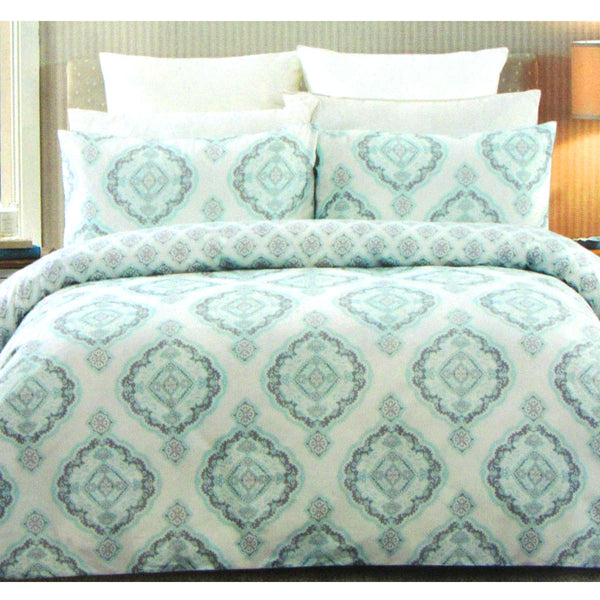 Persia Damask Print 225TC Cotton Rich Quilt Doona Duvet Cover Set Queen