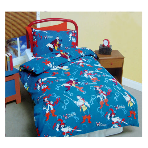 Disney Pirates of the Caribbean Quilt Doona Duvet Cover Set Blue Single